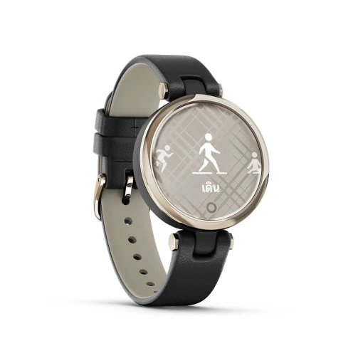 สมาร์ทวอทช์ Garmin Lily Cream Gold Black Leather - Image 3